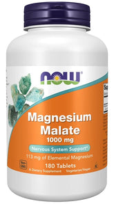 Now Foods, Magnesium Malate, 1000mg, 180 Veg. Tabletten - NirooX NutritionNirooX Nutrition
