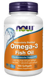 NOW Foods Omega-3 Molecularly Distilled Fish Oil - 100 softgels ( - NirooX NutritionNirooX Nutrition