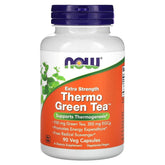 NOW Foods Extra Strength Thermo Green Tea 90 vegane Kapseln mit 700mg Grüntee und 350mg EGCg für Energieverbrauch und Antioxidantien