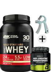 Optimum Nutrition Gold Standard Whey 908g BioTech Creatin 300g Bundle Muskelaufbau