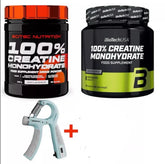 Scitec + BioTech Kreatin-Monohydrat 2 x 300g + Handtrainer | Bundle - NirooX NutritionNirooX Nutrition