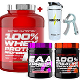 Scitec Nutrition 100% Whey Protein 2350g Creatine 300g EAA 400g Bundle Muskelaufbau NirooX