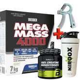 Weider Mega Mass 4000 7000g - Gainer 7 Kg + Biotech USA Creatine 300 gr - NirooX NutritionNirooX Nutrition