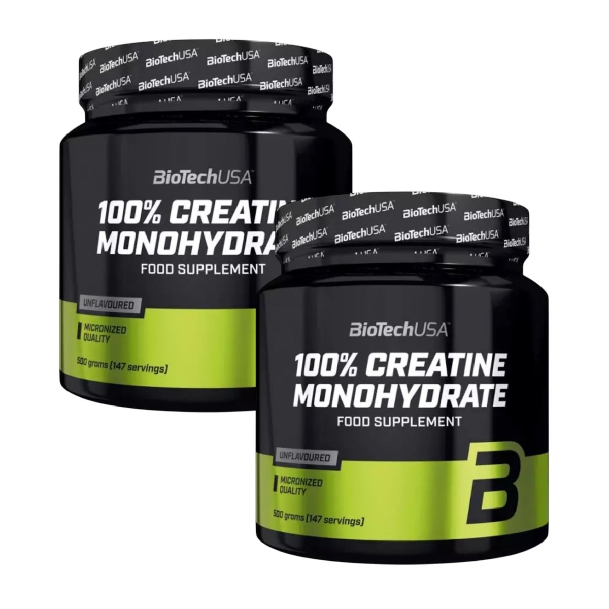2x BioTech USA 100% Creatine Monohydrate 500g Kreatin Monohydrat Doppelpack für Muskelaufbau und Kraftsteigerung