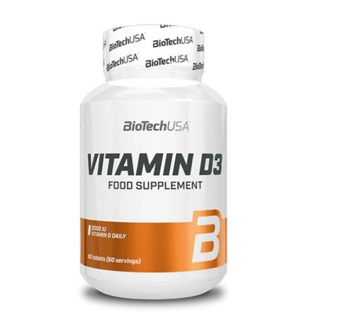 BioTech USA Vitamin D3 120 Tabletten 2000 IE Vorteilspackung hochdosiertes Sonnenvitamin für 4 Monate