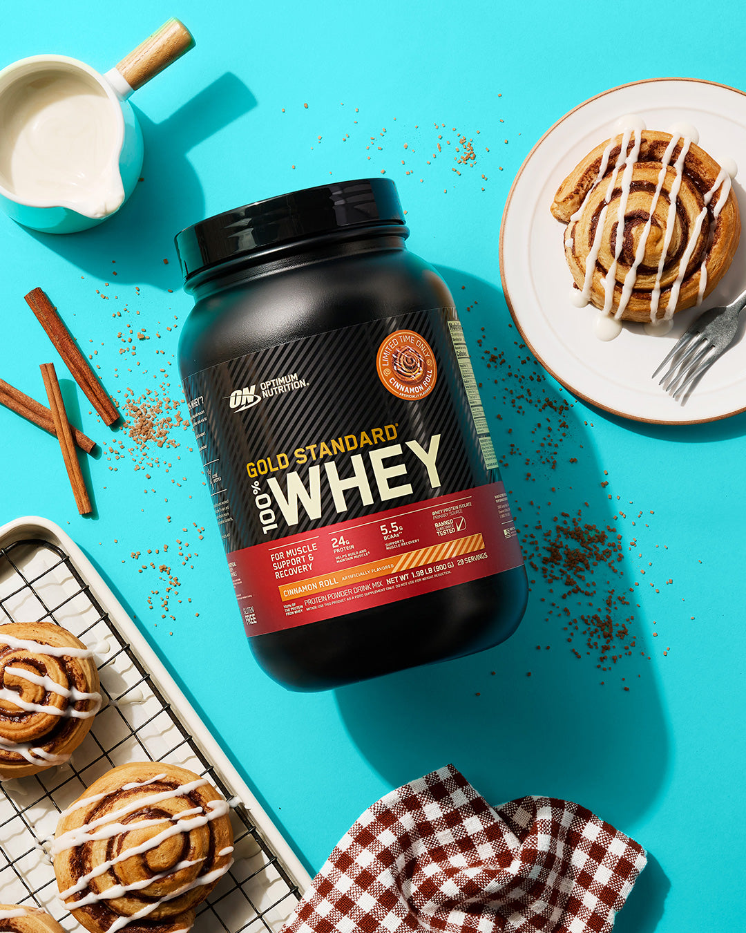 Optimum Nutrition Gold Standard 100% Molke Protein 900 g +Bonus NirooX Nutrition.
