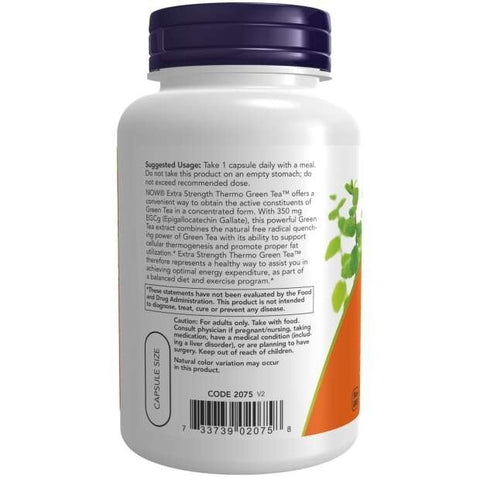 Now Foods Thermo Green Tea - 90 veg caps / Grüner Tee 90 Kapseln NirooX Nutrition.