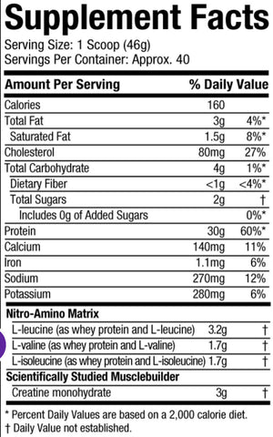Muscletech Nitro Tech Whey Protein 1,8 kg + Creatin 200 gr NirooX Nutrition.