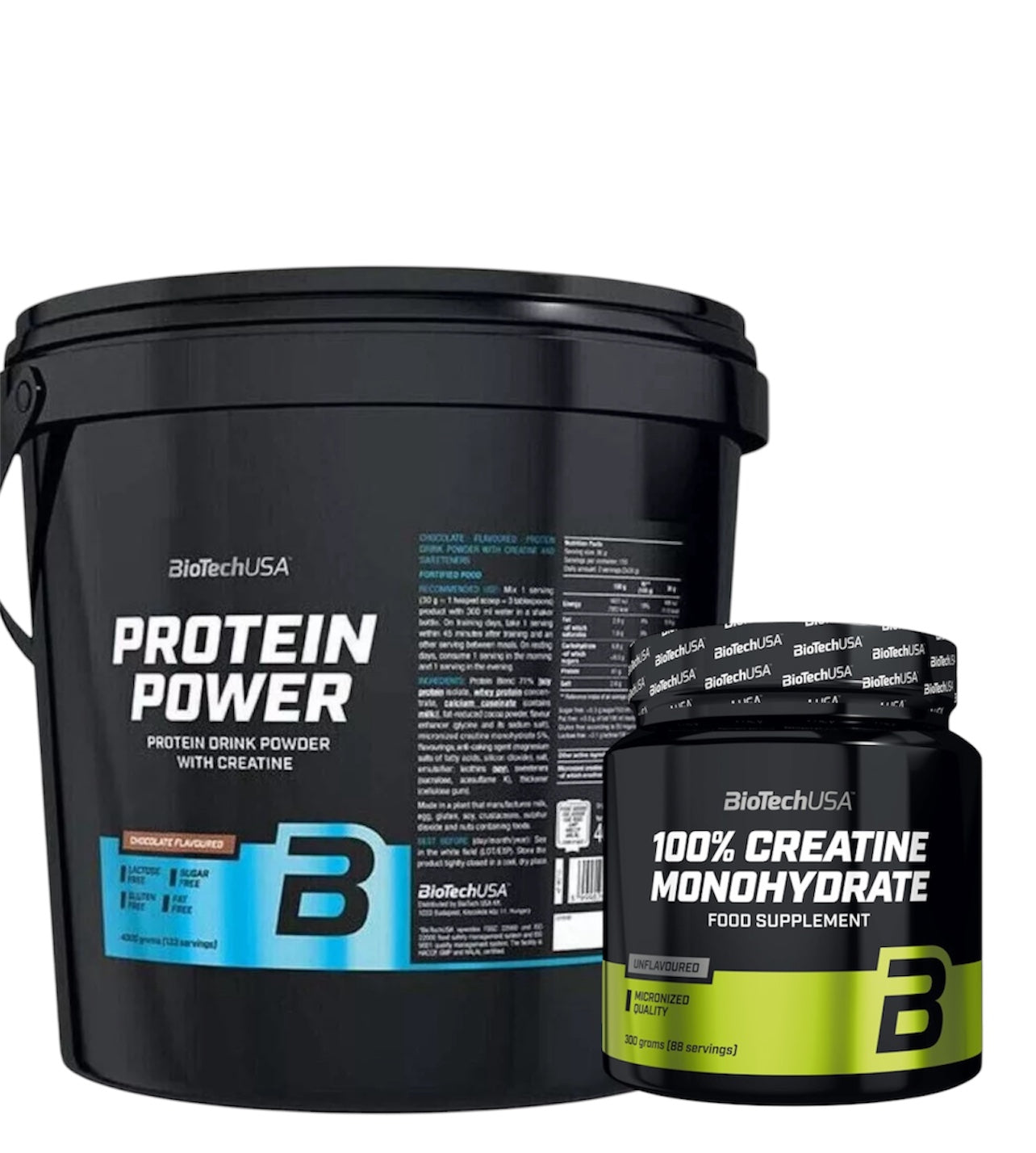 BioTechUSA Protein Power – 4000g Soja-Isolat + Creatine 300 gramm NirooX Nutrition.