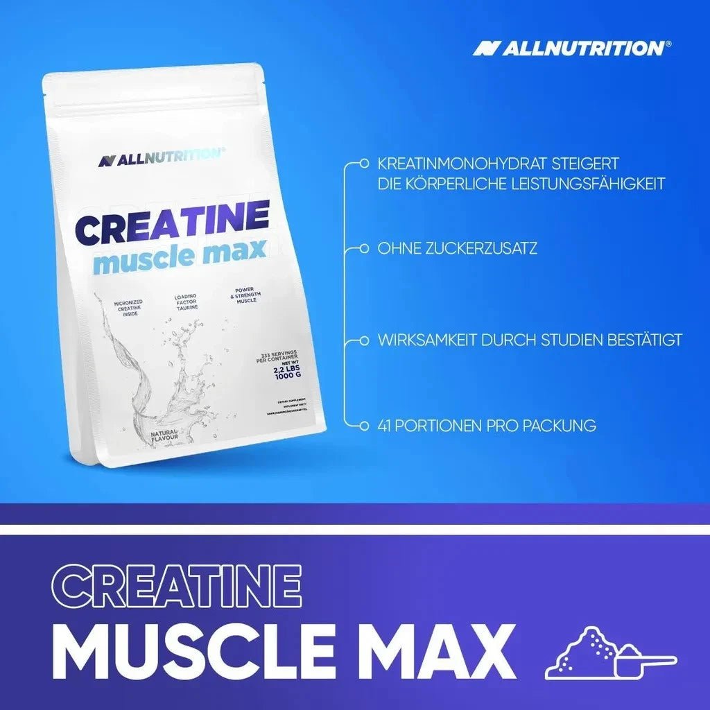 Allnutrition Creatine Muscle Max 1000 g Kreatin Monohydrat Pulver/ 1 Kg - NirooX NutritionNirooX Nutrition