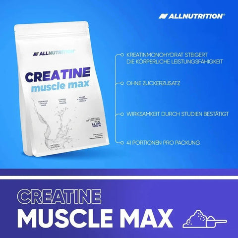 Allnutrition Creatine Muscle Max 1000 g Kreatin Monohydrat Pulver/ 1 Kg - NirooX NutritionNirooX Nutrition