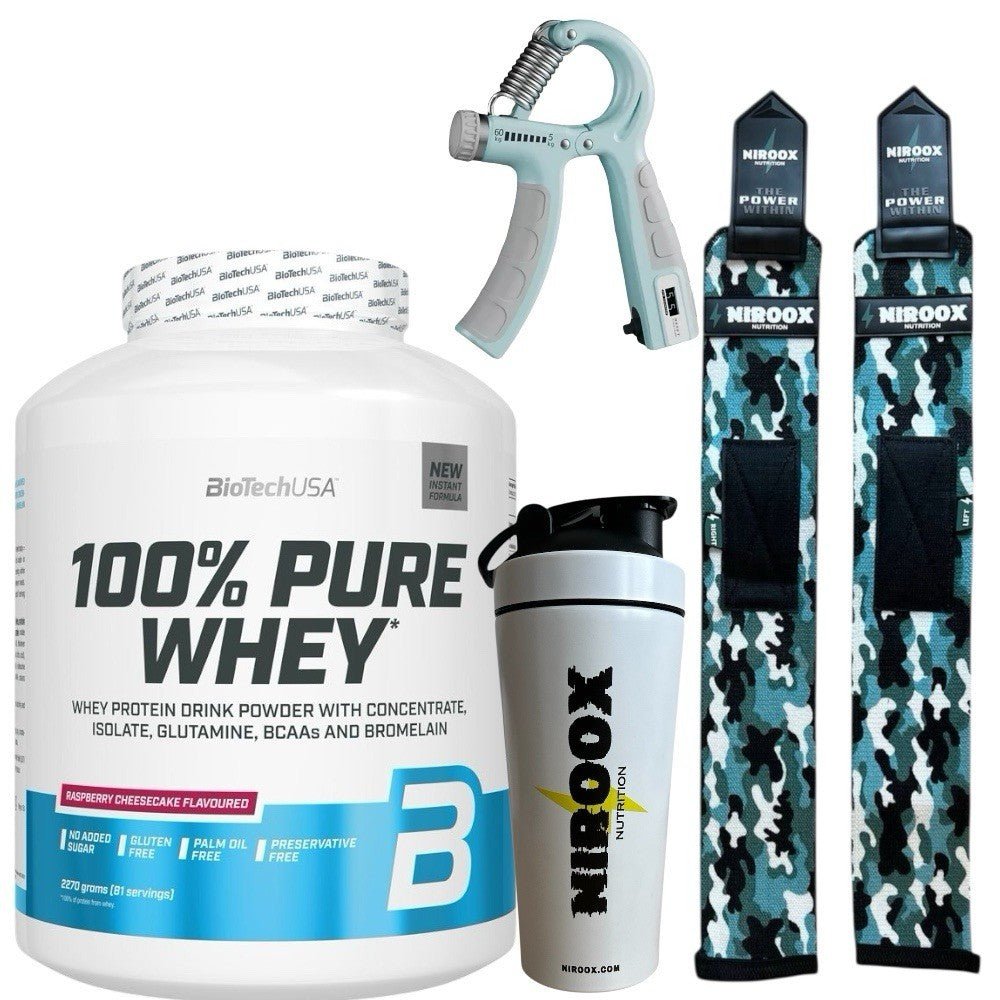 BioTech USA 100% Pure Whey 2270g Whey Protein Pulver mit BCAA für Muskelaufbau und Regeneration