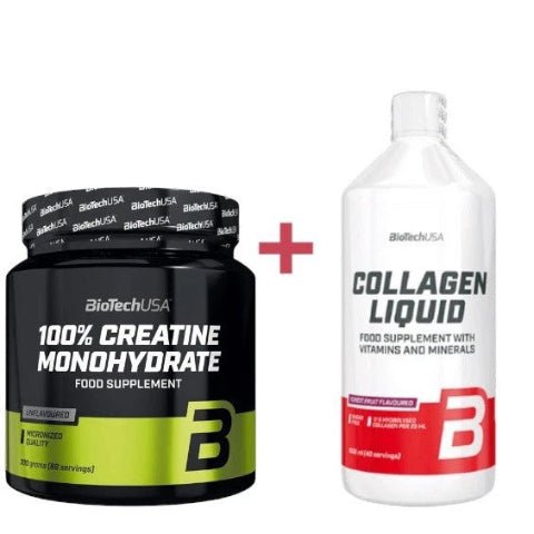 BioTech USA Collagen Liquid 1000ml + Creatin 300g | Kollagen - Set - NirooX NutritionNirooX Nutrition