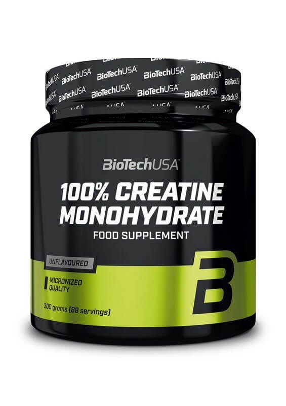 300g Dose Biotech USA 100% Creatine Monohydrate für Kraft & Muskelaufbau