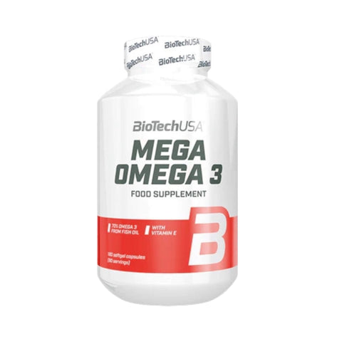Dose BioTech USA Mega Omega 3 Fischöl Kapseln für Herz- und Gehirngesundheit