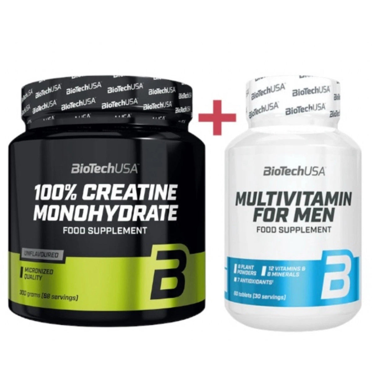 BioTech USA Multivitamin For Men 60 Tabletten + Creatin 300g | Männer - Set - NirooX NutritionNirooX Nutrition