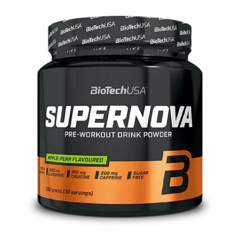 BioTech USA SuperNova Pre-Workout 282g Booster 10 Wirkstoffe Koffein Creatin Beta-Alanin