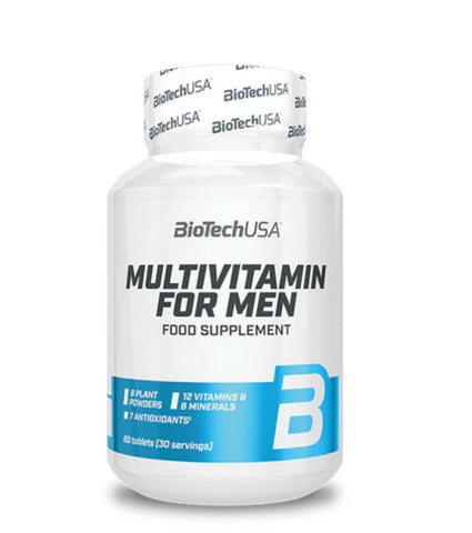 BioTech USA Multivitamin for Men 60 Tabletten mit 38 Wirkstoffen speziell für Männer Energie Muskeln Immunsystem