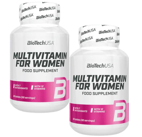 BioTechUSA Multivitamin for Women | 4 - Monats - Vorrat Doppelpack | 120 Tabletten - NirooX NutritionNirooX