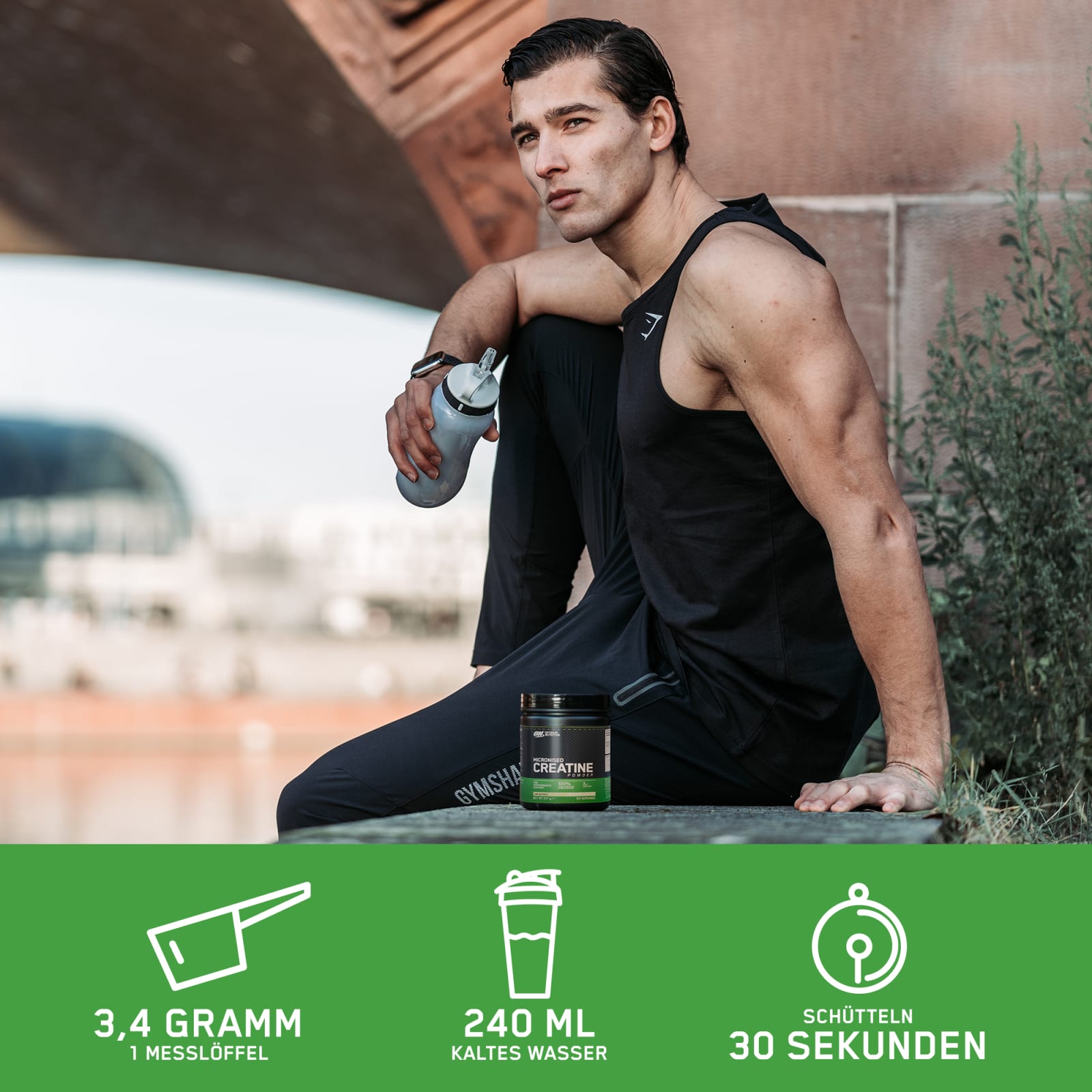 Optimum Nutrition Creatine Monohydrate – Mikronisiert 317 g / 634 g inkl. Bonus NirooX Nutrition.