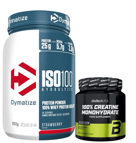 Dymatize ISO 100 Hydrolyzed – 932g + Biotech USA Creatine 300g | Whey Isolat - NirooX NutritionNirooX Nutrition