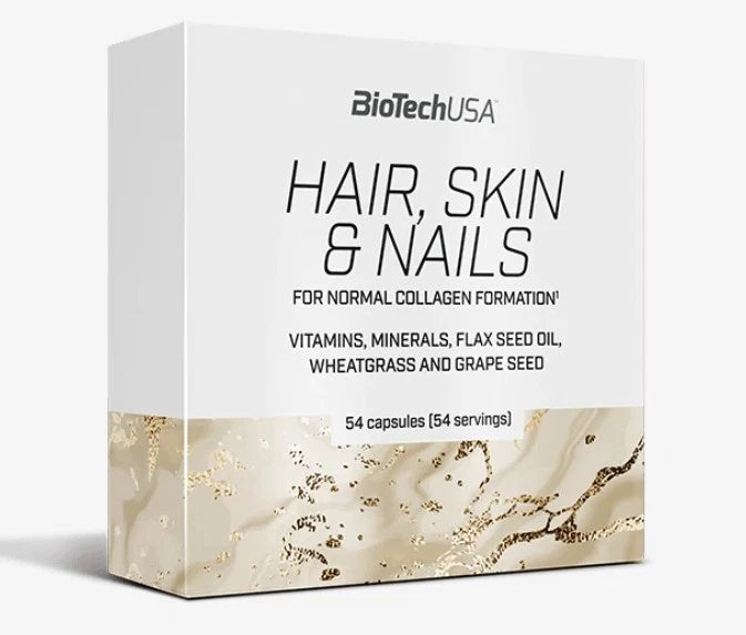 BioTech USA Hair Skin Nails 54 Kapseln Biotin Vitamine Beauty Supplement
