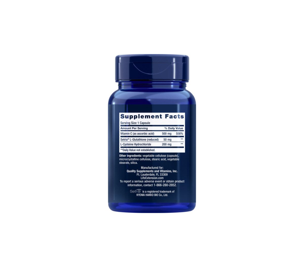 Life Extension Glutathione Cysteine & C 2x100 Kapseln | 200 Kaps - NirooX NutritionNirooX Nutrition