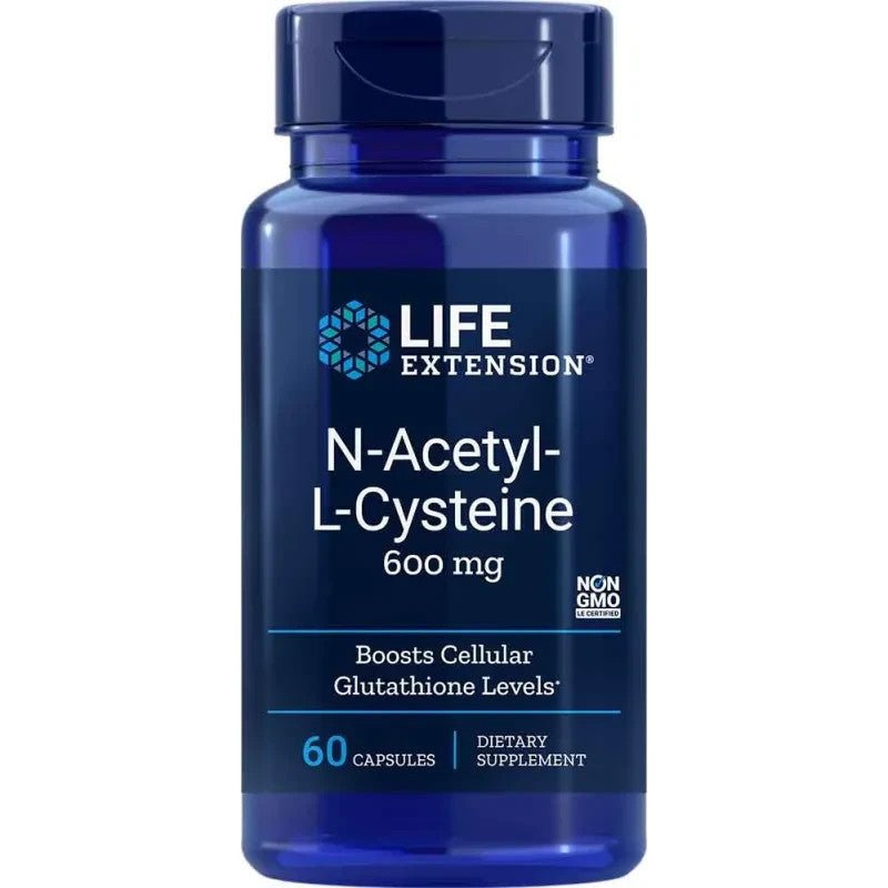 Life Extension N - Acetyl - L - cysteine ??(NAC) 600 mg 60 Kapseln - NirooX NutritionNirooX Nutrition