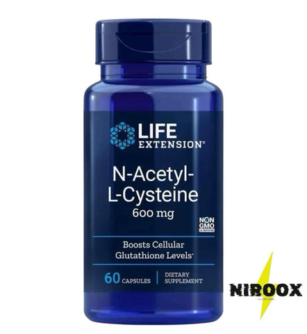 Life Extension N - Acetyl - L - cysteine ??(NAC) 600 mg 60 Kapseln - NirooX NutritionNirooX Nutrition