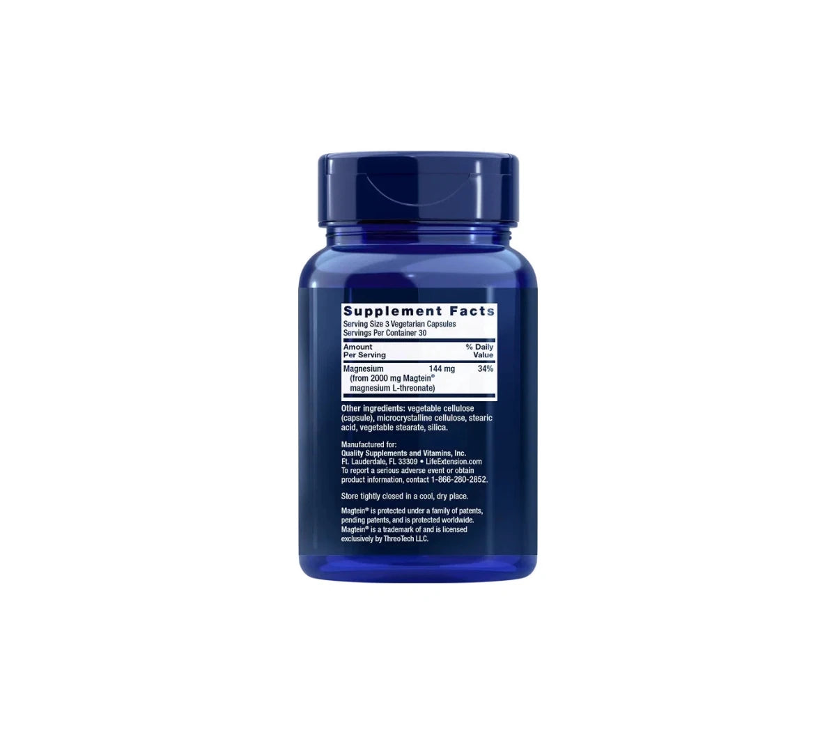 Life Extension, Neuro-Mag, Magnesium-L-Th<wbr/>reonat, 90 vegetarische Kapseln - NirooX NutritionNirooX Nutrition