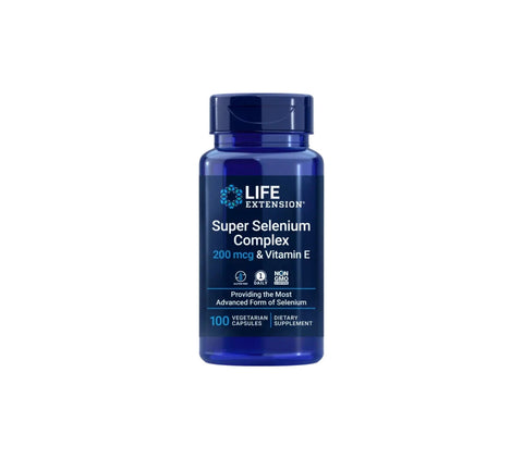 Life Extension Super Selenium Complex – 100 Kapseln | 200mcg Selen + Vitamin E - NirooX NutritionNirooX Nutrition