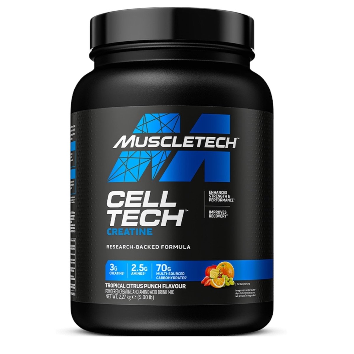 Muscletech Cell-Tech Creatine 2270g Tropical Citrus Kohlenhydrate Muskelaufbau Gratis Bonus