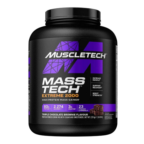 Muscletech Mass Tech Extreme 2000 | Hochkalorischer Weight Gainer für Muskelaufbau & Masse | 2,7kg + Bonus - NirooX NutritionNirooX