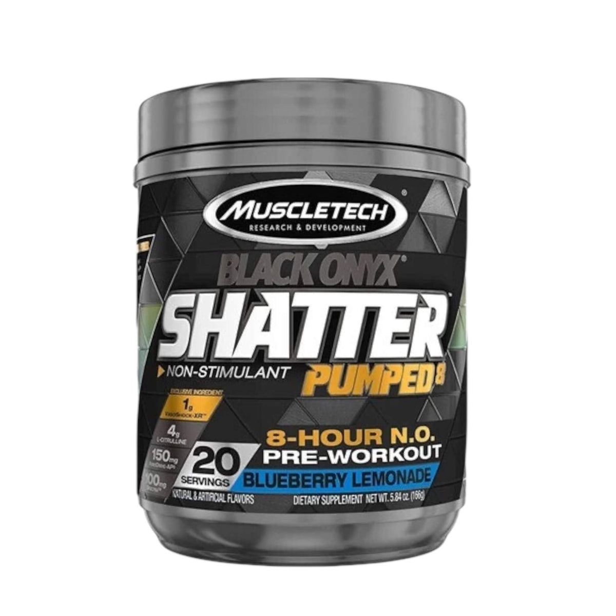 MuscleTech SX-7 Black Onyx Pumped Pre-Workout Booster für maximalen Muskelpump - Geschmack Blueberry