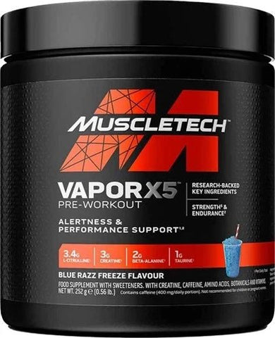 MuscleTech Vapor X5 – 247 - 252g | Pre - Workout mit 3g Kreatin - NirooX NutritionNirooX Nutrition