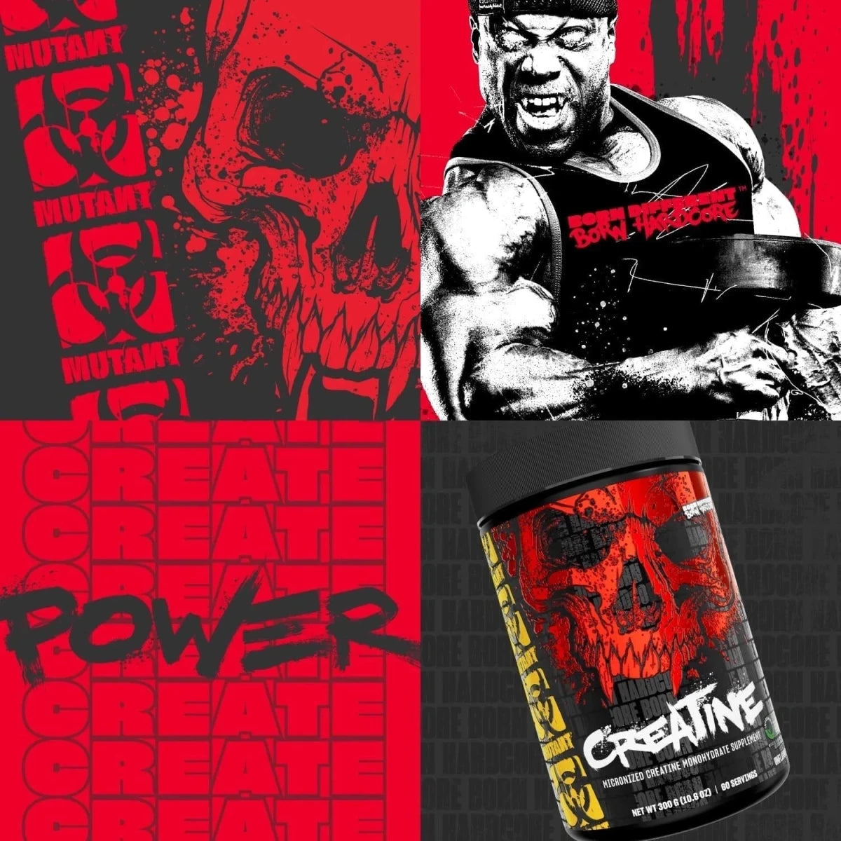 Mutant Creatine Monohydrate 300g Pulver - Geschmacksneut<wbr/>ral- Kreatin - NirooX NutritionNirooX Nutrition