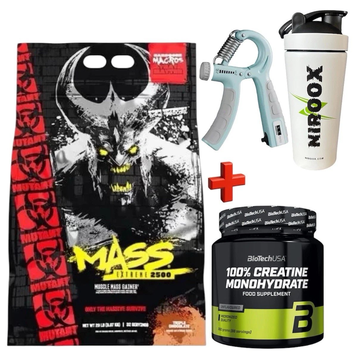 Mutant Mass XXXTREME 2500 9080g Beutel Massgainer Protein Eiweiß + Creatine 300g - NirooX NutritionMutant