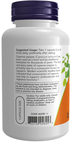 NOW Foods Cayenne 500mg 2x250 Kapseln | 500 Vegane Kapseln - NirooX NutritionNirooX Nutrition