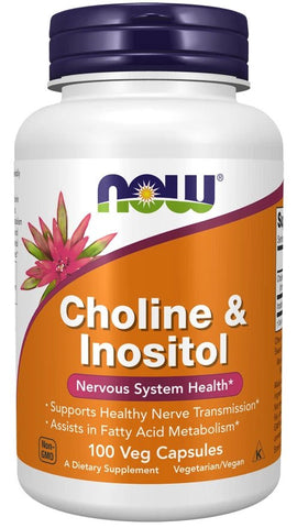 NOW FOODS Cholin &amp; Inositol 500 mg 100 Veg. Kapseln Leberunterstüt<wbr/>zung - NirooX NutritionNirooX Nutrition