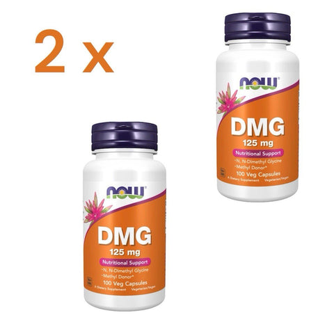 NOW Foods DMG N,N - Dimethylglycin 125mg 2x100 Kapseln | 200 Kaps - NirooX NutritionNirooX Nutrition