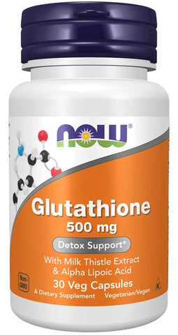 Now Foods Glutathione with Milk Thistle Extract &amp; Alpha Lipoic Acid 500mg 30 ... - NirooX NutritionNirooX Nutrition