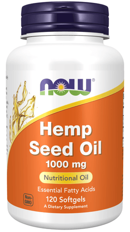 NOW FOODS, HEMP SEED OIL Hanfsamenöl 1000mg 120 Weichkapseln - MHD 30.12.2025 - NirooX NutritionNirooX