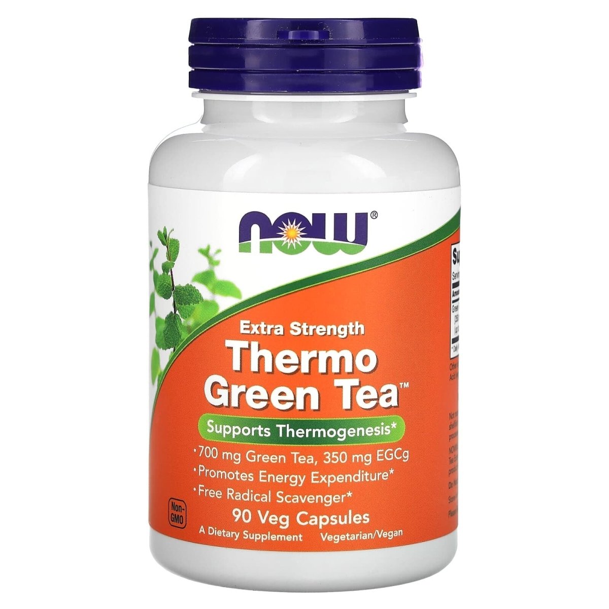 NOW Foods Extra Strength Thermo Green Tea 90 vegane Kapseln mit 700mg Grüntee und 350mg EGCg für Energieverbrauch und Antioxidantien
