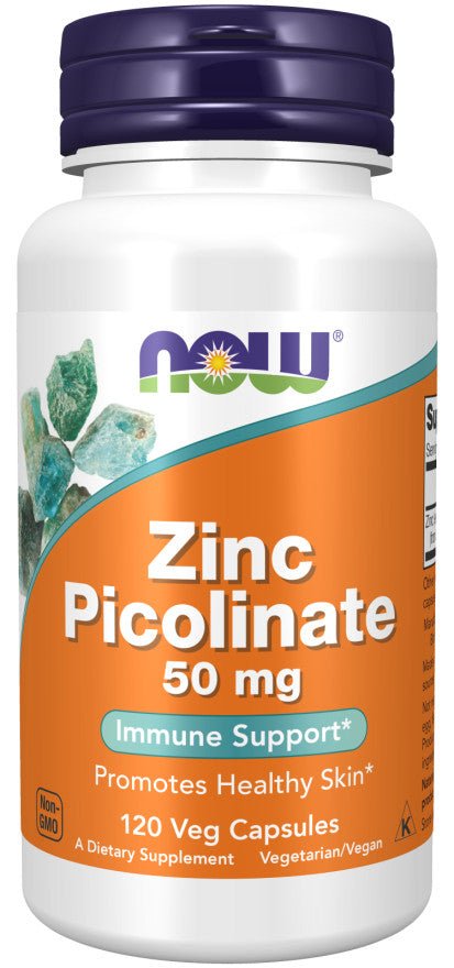 NOW Foods Zinc Picolinate 50mg 120 Kapseln | Zink Picolinat - NirooX NutritionNirooX Nutrition