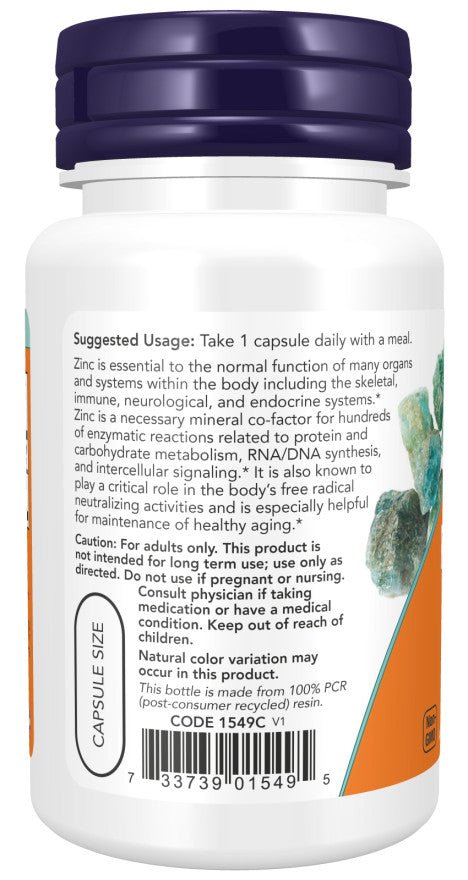 NOW Foods Zinc Picolinate 50mg 2x120 Kapseln | 240 Kapseln - NirooX NutritionNirooX Nutrition
