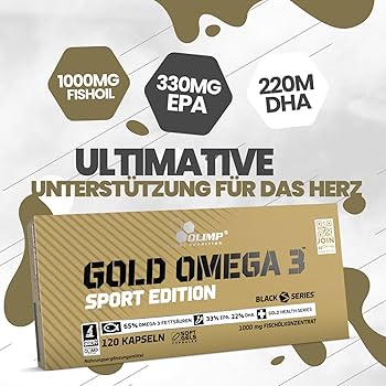 Olimp Gold Omega 3 Sport Edition – 120 Kapseln | 1000mg Fischöl mit EPA & DHA - NirooX NutritionNirooX Nutrition