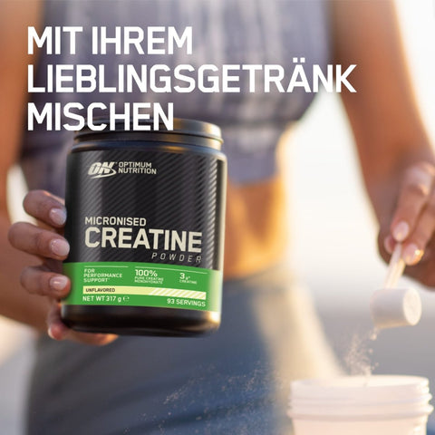 Optimum Nutrition Creatine Monohydrate 317g 634g mikronisiert Bonus Zubehör
