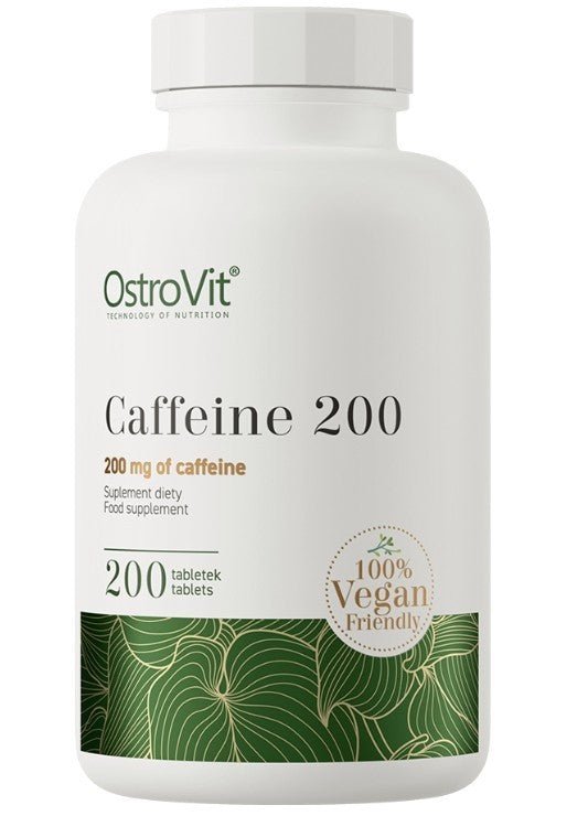 OstroVit Caffeine 200mg 200 Tabletten reines Koffein Energie Fokus Pre-Workout NirooX