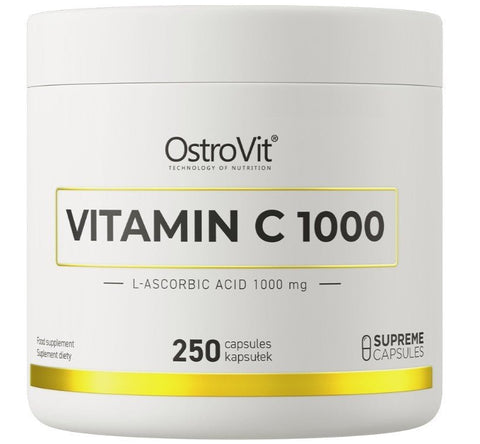 OstroVit Vitamin C 1000mg 250 Kapseln hochdosiert Immunsystem Antioxidans Sporternährung NirooX