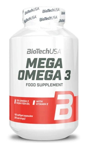 BioTech USA Mega Omega 3 Fetsäuren Fischöl 90 Kapseln EPA DHA